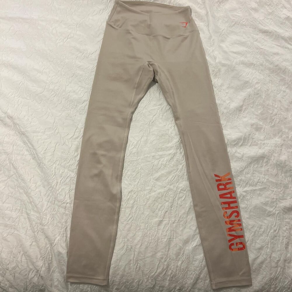 Gymshark Women's Tan and Cream Leggings